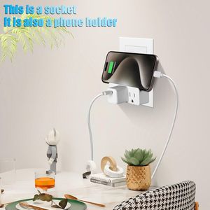 Adattatore di alimentazione polarizzato a 3 o 2 pin con messa a terra, certificato UL, prolunga a tripla presa, convertitore di corrente - Product Image 3