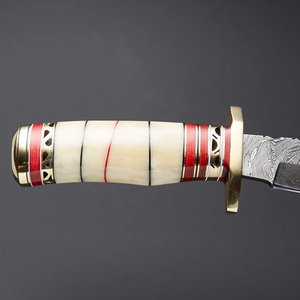 Couteau Bowie de chasse de 13 pouces, style attrayant, fait main, en acier Damas de qualité supérieure, fabriqué au Pakistan, non échangeable - Product Image 2