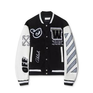 Nouvelle veste varsity pour homme avec logo personnalisé, veste varsity blanche AC Milan, vestes bomber varsity pour homme. - Product Image 1