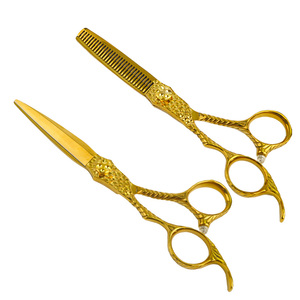 Tijeras de Peluquería Profesionales de Acero Inoxidable de 6 Pulgadas, Tijeras de Peluquería Doradas para Zurdos, Tijeras de Estilismo - Product Image 6