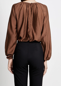 Women's Elegant Casual Streetwear Quick Dry Solid Spring Summer Shirt Vietnam Manufacturing Brand Regular Fit Lantern Sleeve - Product Image 5