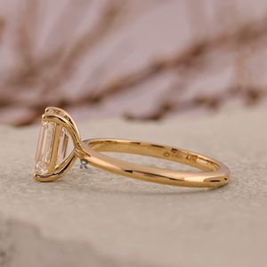 Bague de fiançailles solitaire émeraude Adaya en or 14K 18K PLT950, émeraude de laboratoire couleur VS DEF 1ct 2ct 3ct 4ct 5ct, diamant émeraude certifié IGI - Product Image 5