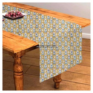 Best Price On Traditional Hand Block Printed Floral Table <b>Runner</b> 100% Pure Cotton Fabric On Sale For Wedding Events Home Decor - Product Image 3