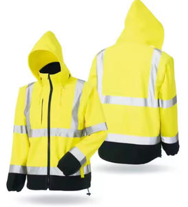 Chaqueta de Seguridad para Hombre, Invierno, Alta Visibilidad, ANSI Clase 1, Impermeable, Ignífuga, Aislada, Verde, para Trabajo en Carretera, con Diseño Reflectante - Product Image 2