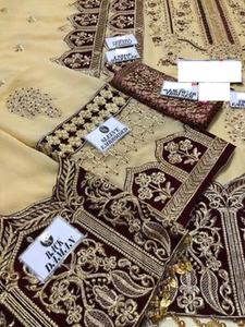 2021 Hot Selling Pakistani Designer Rayon and Viscose Gharara <b>Dress</b> Wedding and Bridal Sharara Gowns for <b>Adults</b> - Product Image 3