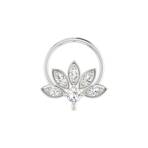 AJRETAIL Clou de nez en diamant naturel de 0,08 carat, taille brillant rond, or 14 carats, style ethnique, pour femme, couleur HI, clarté VS-SI - Product Image 3