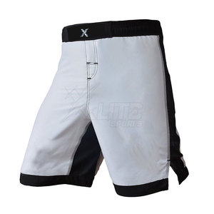 Modern Stretch MMA Shorts with Front Logo for Active Athletes-Lightweight Durable Breathable Supporting Flexibility Easy <b>Motion</b> - Product Image 3