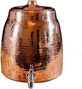 Decorative Cold Desktop <b>Water</b> <b>Dispenser</b> in Solid Copper with Handle - Product Image 3