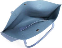Sac fourre-tout bleu à bandoulière pour femme, grande capacité, avec pompon décoratif, idéal pour le quotidien, les voyages et le shopping