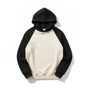 Sudadera con Capucha para Hombre, Manga Raglán, Felpa Francesa, Corte Regular Informal, Color Sólido, Ropa de Otoño - Product Image 1