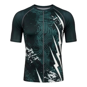 Haut de sport à manches longues pour homme, personnalisé par sublimation, pour entraînement BJJ MMA - Product Image 1