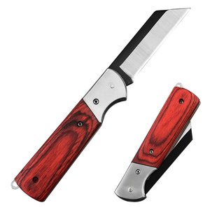 มีดพับเหล็กคาร์บอน LEGACY BLADES ทำมือ ปลายหยดน้ำ ด้ามไม้ OEM สำหรับตั้งแคมป์ เดินป่า พกพา EDC ผู้ผลิตมีดพก - Product Image 1