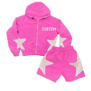 NewHigh Qualité Coupe-Vent Hommes D'été Deux Pièces En Nylon Court Ensemble Survêtement Ensemble Veste Shorts Style Décontracté En Gros 2026 - Product Image 3