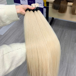 Extensions de queue de cheval en kératine 100% cheveux humains du Vietnam, qualité soyeuse et douce, pointes épaisses, double trame Genius, en vrac, 2026 - Product Image 5