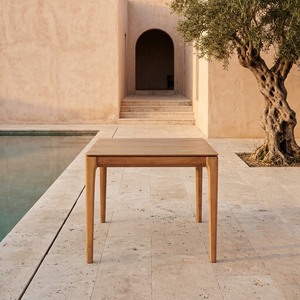 Table à manger extérieure en teck massif sur mesure, fabrication directe d'usine, fabricant indonésien, vente en gros, mobilier de jardin à lattes, OEM - Product Image 2