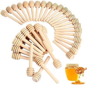 Palitos para Miel de Madera Maciza Pulida Estilo Americano Ecológicos al por Mayor - Product Image 1