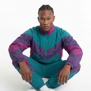 Customize Sweatsuit Embroidery Zipper <b>Jacket</b> Jogger Set Nylon Sweat Pant Windbreaker Outdoor Tracksuits for Men - Product Image 5