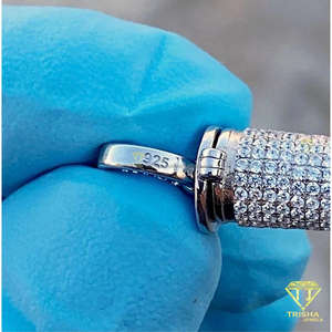 Pendentif de style hip-hop unisexe en argent sterling 925 avec moissanite, plaqué multi-couche, motif dessin animé, longueur 3 pouces, cadeau - Product Image 6