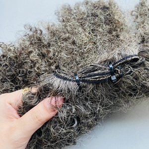 CDYHAIRVN Cheveux bouclés crépus gris naturels 100% bruts, extensions de cheveux vietnamiens anciens donneurs, qualité supérieure, non-Remy, tissage professionnel - Product Image 1