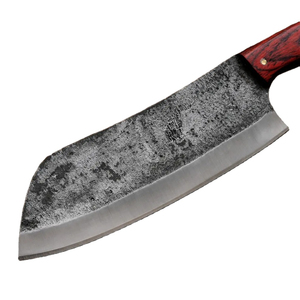 Cuchillo de Chef Burraq Hecho a Mano con Acero de Damasco de Grado Industrial/DIY, Multifuncional, con Funda de Cuero, OEM/ODM Disponible - Product Image 5