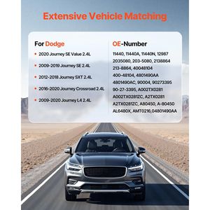 Alternateur de voiture pour Dodge Journey SE Value, compatible avec SXT 2020, Crossroad 2012-2018, L4 2016, 2020, Automoti 2009-2020, 24V et 12V - Product Image 2