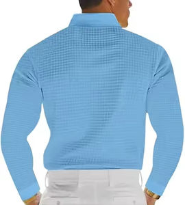 Polo de alta calidad para hombre, de color sólido, manga corta, sin arrugas, de secado rápido, tela elegante, informal, para uniformes de negocios. - Product Image 2