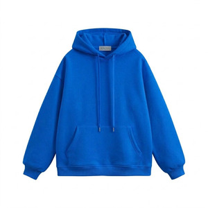 Sweat à capuche pour homme en molleton 100% coton uni, coupe slim, manches longues, respirant - Product Image 1