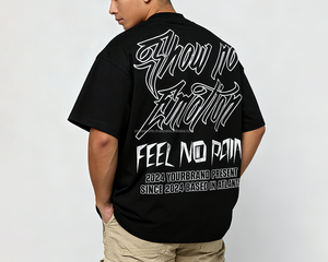 Camiseta de Algodón Oversize para Hombre, Cuello Redondo, Manga Corta, Estampado Personalizado, Estilo Casual Urbano, Pedido al por Mayor - Product Image 3