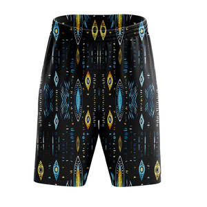 Shorts personnalisés 100% polyester respirant avec cordon de serrage et poches, imprimés à chaud pour hommes, été, plage - Product Image 1