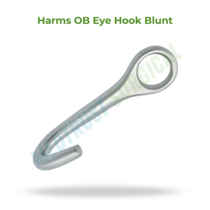 Gancho obstétrico Harms OB Eye Hook de 3.5 pulgadas, instrumento veterinario para asistencia en el parto bovino - Product Image 2