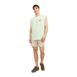 Nouveauté 2026 – Débardeur Homme Vert Menthe Sans Manches – T-shirt Décontracté en Coton à Imprimé Graphique – Gilet Respirant Style Streetwear Estival - Product Image 2