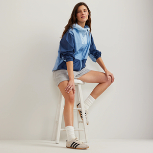 Veste à capuche pour femme, violette, manches longues, en polyester tissé, respirante, style utilitaire, pour le printemps - Product Image 2