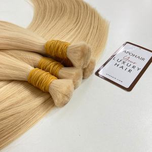 Extensions de cheveux vietnamiennes droites en vrac de haute qualité cheveux Remy blonds vierges crus à double tirage - Product Image 5