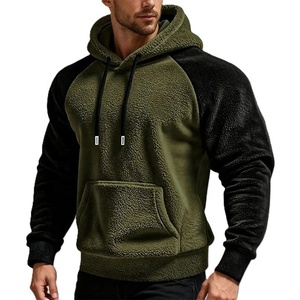 Sweat-shirt à capuche en polaire pour homme, coupe droite décontractée, couleur unie, vêtement d'hiver décontracté, anti-boulochage, tricoté en polyester, imperméable - Product Image 3