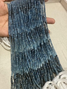 ลูกปัดมอสอะความารีนทรงรอนเดลเหลี่ยมเพชรพลอยขนาด 3-4 มม. ยาว 13 นิ้ว พลอยธรรมชาติสำหรับทำเครื่องประดับ ราคาขายส่ง - Product Image 2