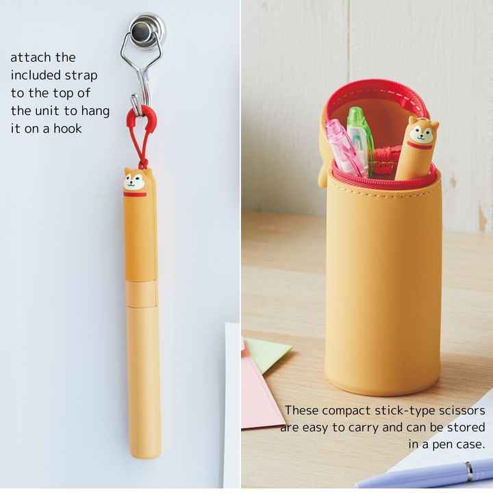 LIHITLAB Kawaii Japanese Animal Silicon colorful pen scissors for kids