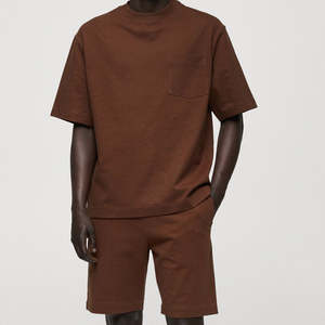 ชุดเซ็ตเสื้อผ้าลำลองผู้ชายผ้าโพลีเอสเตอร์/คอตตอน สองชิ้น ชุดวอร์มฤดูใบไม้ร่วง น้ำหนักเบา มีเชือกผูก ปรับได้ ความยาวระดับเข่า ชุดสั่งทำพิเศษ - Product Image 5