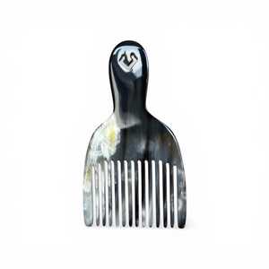 ZONE ARTISANALE Peigne démêlant moderne en corne de buffle naturelle, écologique et fait main, en forme de décoration de mariage de l'Uttar Pradesh - Product Image 4