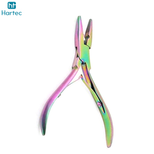 Pince à extensions capillaires professionnelle en acier inoxydable à double ressort, design unique, pour micro-anneaux et bandes, multicolore, de bonne qualité - Product Image 3