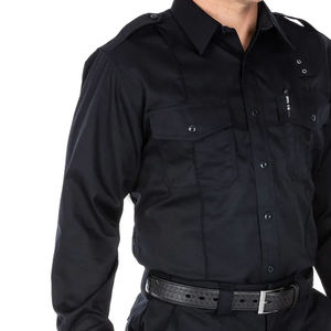 Veste d'uniforme d'été personnalisée pour homme, en polyester et coton, imprimée numériquement, avec poches utilitaires, pour agents de sécurité - Product Image 3