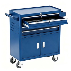 Heavy Duty Stainless Steel Industrial Garage Workshop Tool Cabinet 4 Casters <b>Padlockable</b> Lock 3 Drawers Eco-Friendly OEM/ODM - Product Image 1