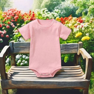 ชุดบอดี้สูทเด็กแรกเกิดผ้าสแปนเด็กซ์/ใยไผ่ OEM สำหรับเด็กผู้ชายและเด็กผู้หญิง น้ำหนัก 200 กรัม ผ้าอินเตอร์ล็อคแบบคอมแพค ติดกระดุมแป๊ก เหมาะสำหรับฤดูร้อน - Product Image 3