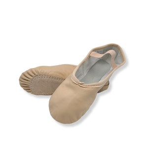 รองเท้าบัลเลต์สีชมพูพื้นนิ่มหนัง PU ราคาประหยัดสำหรับเด็กผู้หญิง เหมาะสำหรับทุกฤดูกาล - Product Image 1