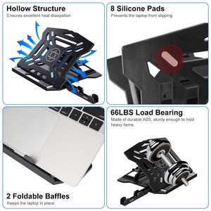 Supporto per Laptop Regolabile a 8 Livelli, Rotazione a 360 Gradi, Pieghevole, per Scrivania, Tablet, PC e Telefono, Compatibile con Dispositivi Multipli - Product Image 5