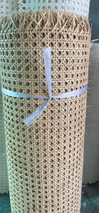 Handwoven Hexagon Rattan Cane Webbing Roll Semi <b>Bleached</b> Natural Material for Chair and Cabinet Design - Product Image 4