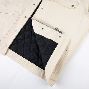 Custom Manufacture 100% Cotton Heavyweight <b>Canvas</b> Jacket for Men Wholesale Casual <b>Plain</b> Winter Custom Logo Men's Jacket Padding - Product Image 4