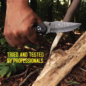 Nouvelle édition du couteau pliant en acier Damas fait main - Couteau de poche tactique de 8 pouces pour hommes, idéal pour le camping, la chasse, la pêche - Product Image 4