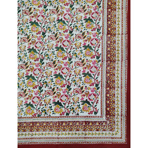 Sábana Plana de Algodón con Estampado Geométrico a Mano, Color Blanco y Marrón, 200 Hilos, Transpirable, para Uso Doméstico, Hotelero y de Lujo - Product Image 2