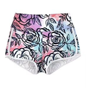Comfortable Floral Print Cotton/Polyester Fabric Multi-Color Casual Fitness Shorts Summer Cheap Price Sportswear Women Clothing - Product Image 3