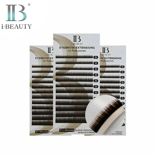 Extensions de cils I-BEAUTY - Extensions de sourcils (brun foncé) Ib Corée du Sud, cils individuels de haute qualité, faits à la main, naturels - Product Image 1